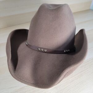 Cowboy Hat Bailey Crushable Western Mens Large Brown 100% Wool Lightweight USA